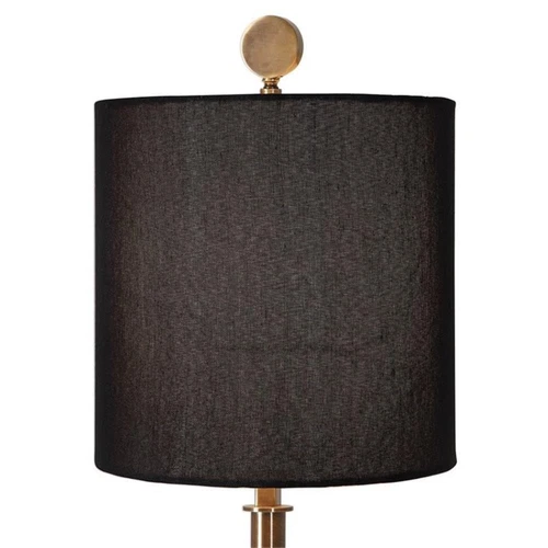 Uttermost Volante Iron Fabric and Crystal Table Lamp in Antique Brass - Picture 4 of 7
