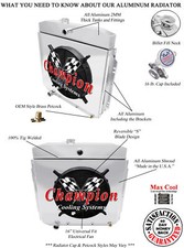 Qr Champion 4 Row Radiator Ford Config16 Fanshroud For 1957-1960 Ford F-100