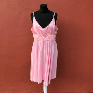 baby pink satin dress