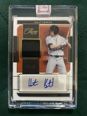 2022 Panini Three and Two Heston Kjerstad Holo Silver Patch Auto 45/49 Orioles