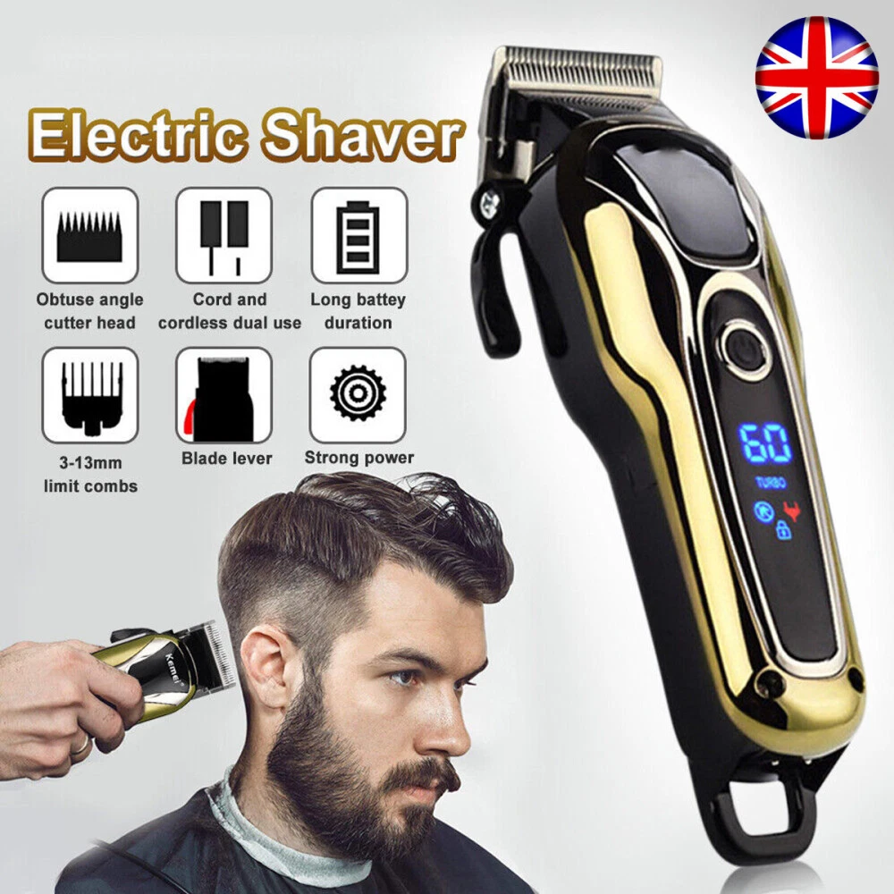 Professional Cordless Hair Clippers Trimmer Kit Men Cutting Machine Barber Salon
