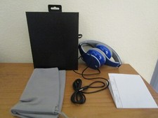 NEW SoundAura Bluetooth Wireless Headphones Blue  complete  in case FREE SH