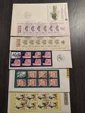 Lot de 5 FDC Premier Jour / Journée du timbre France Carnet grand format