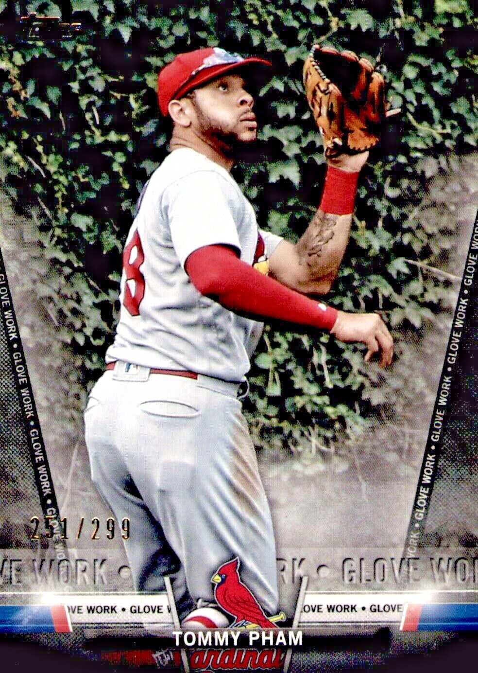 2018 Topps - Topps Salute Series 2 Glove Work Tommy Pham #S-99 Black /299