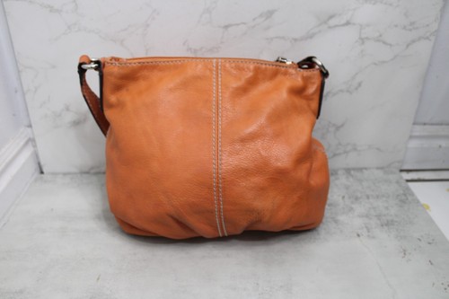 Vintage Tignanello Orange Leather Shoulder Crossbody Purse - Picture 8 of 22