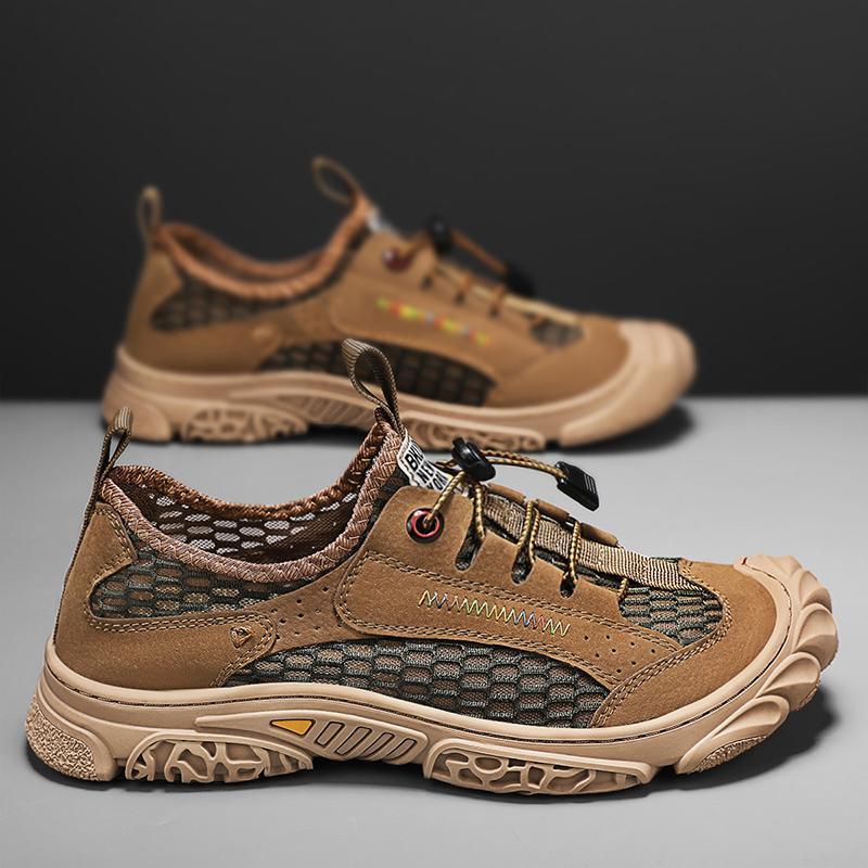 SAOLA Sneaker sportive da uomo giovani arrampicata all'aperto comfort rete piatta traspiranti scarpe con pompa