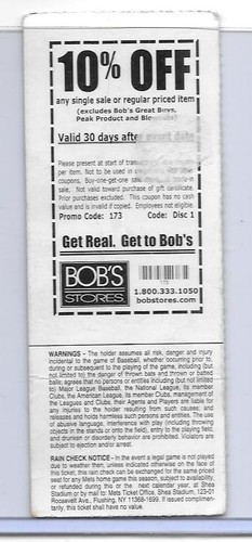MARK McGWIRE 574th CAREER HOME RUN OF 583 August 11, 2001 TICKET - Picture 2 of 2