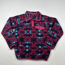 Patagonia Kid's Synchilla Aztec Snap-T Pullover Size L 12 Girls Sweater