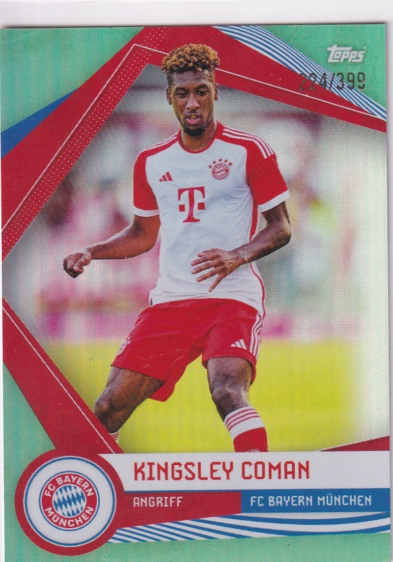 Topps Bayern Munich Fan Set Soccer 2023 FCB-14 Kingsley Coman Aqua