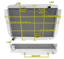 Discount Champion 2 Row All Aluminum Radiator for 1981 - 1986 Jeep CJ7 #EC58