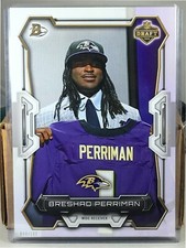 2015 BOWMAN NFL DRAFT 5X7 #24 BRESHAD PERRIMAN BALTIMORE RAVENS ROOKIE 84/199