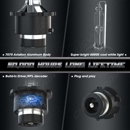 Para Nissan Altima 2002-15 - 6000 k xenón HID Bombilla de luz baja Cantidad 2 - Imagen 7 de 12