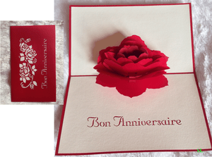 Birthday Card Rose Red 3d Pop Up Kirigami Ebay Birthday Card Rose Red 3d Pop Up Kirigami Ebay