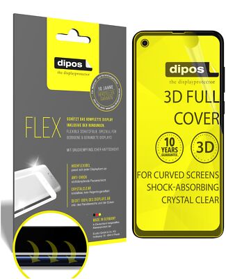 3x Schutzfolie für Motorola One Vision Folie, 100% Displayabdeckung, dipos Flex