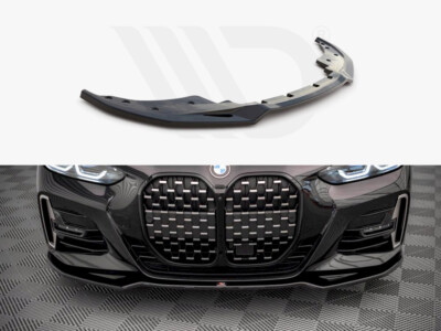 Front Diffuser Diffusor V3 Maxton Design Gloss Black For Bmw 4 M-Pack G22