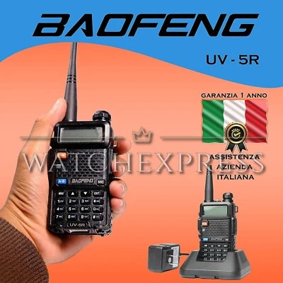 VIDOELETTRONICA® Walkie-talkie Radio Vhf Uhf UV-5R Ricetrasmittenti Professionali Trasmittente