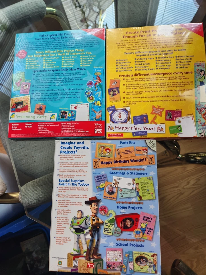 THE LITTLE MERMAID,  MULAN, TOY STORY 2, Disney Print Studio Software PC CD-ROM - Image 3 of 4