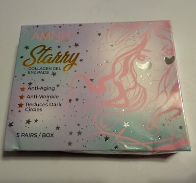 NIB Sealed AMNH Skincare STARRY Collagen Gel Anti-Aging Eye Pads, 5 Pairs