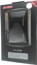 MS - Tech 2,5" Sata Festplattengehäuse ~ LU-2755 ~ USB 3.0 schwarz Interface 619