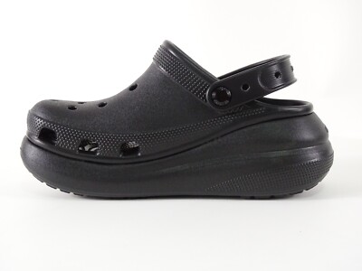 Crocs Damen/MAN CRUSH Schwarz Plateau Clog W Größe für 4,5,6,7 & 8 Komfort Neu
