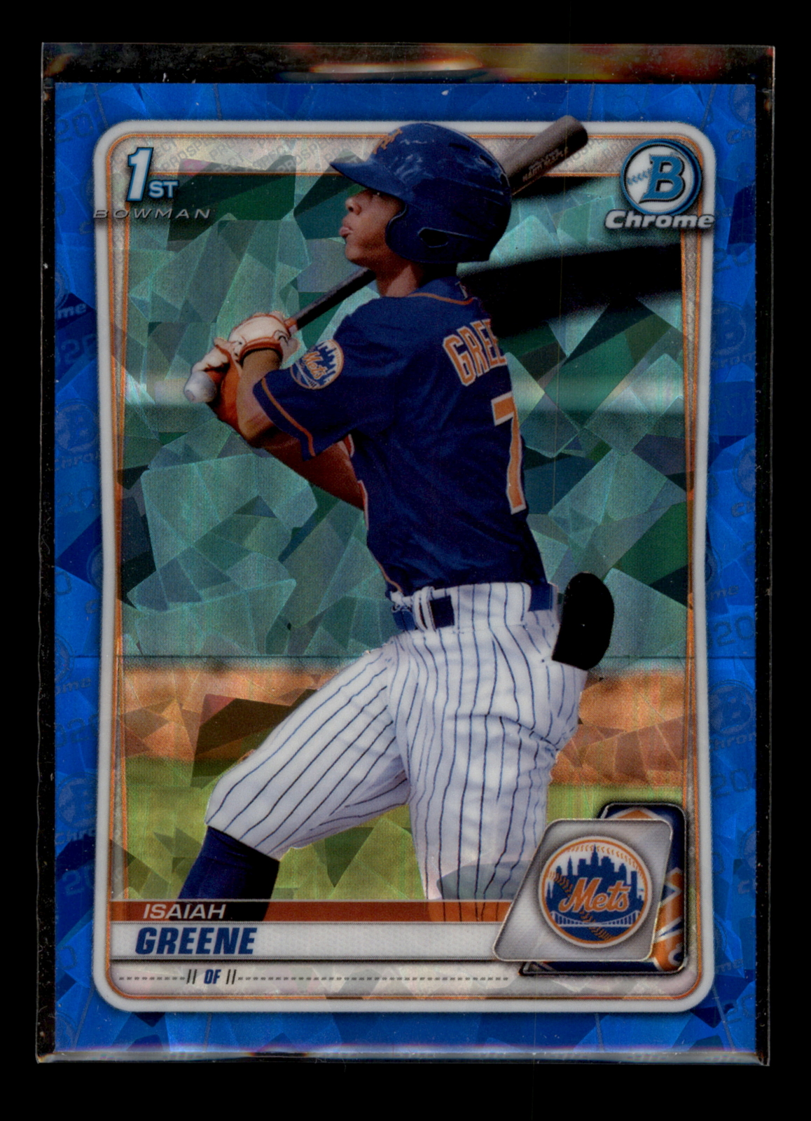 2020 Bowman Draft Sapphire Edition #BD-77 Isaiah Greene New York Mets