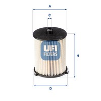 UFI Kraftstofffilter Passend FüR Toyota Yaris