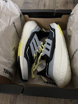 New Adidas Ultraboost 21 COLD.RDY Navy White Womens Running Shoes Sz 8.0 S23754
