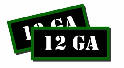 OWNTHEAVENUE 12 GA Ammo Can Labels for Ammunition Case 3.5" x1.50" stickers decals(2PACK)