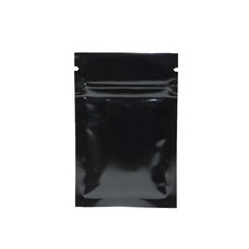 Glossy Black Flat Aluminum Mylar Foil Resealable Bag 6x9cm 2.4x3.5" Various QTY