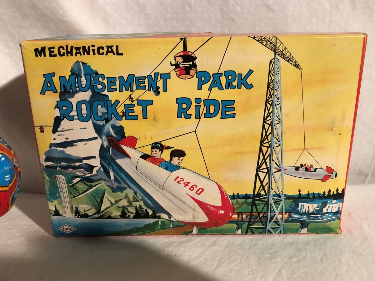 小物 yone Yoneya YONE Amusement Park Rocket Ride Space Japan Windup Toy