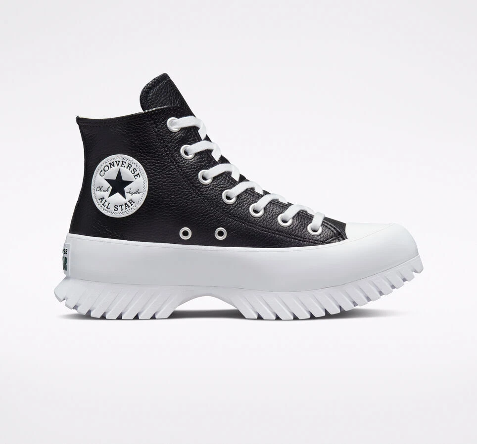 Converse Chuck Taylor All Star Lugged 2.0 Leather Shoes In Black/White