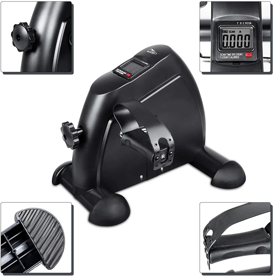 Mini Exercise Bike Under Desk Bike Pedal Exerciser For Arm&Leg with LCD Display - Image 2 of 4