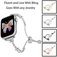 Bow Diamond Bracelet Band Strap For Apple Watch Series 10 9 8 7 6 5 4 3 2 1 SE