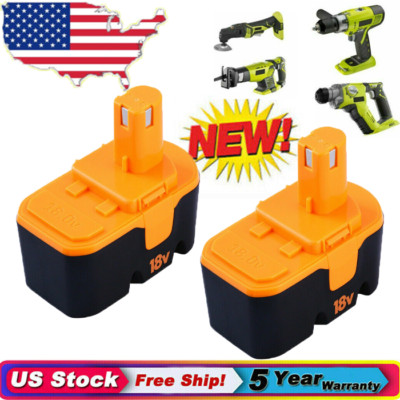 2Pcs 2.0Ah 18V NICD Battery replace for Ryobi P100 P101 BPP-1815 ABP1803 ABP1801