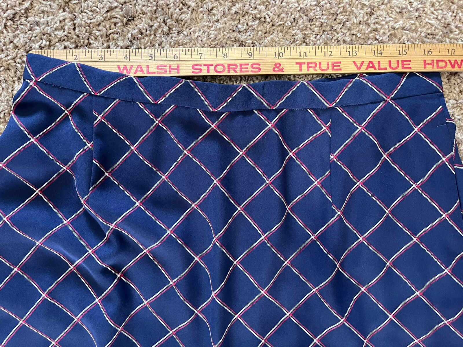 Pendleton  100% Polyester Red/White/Blue Plaid Sk… - image 7