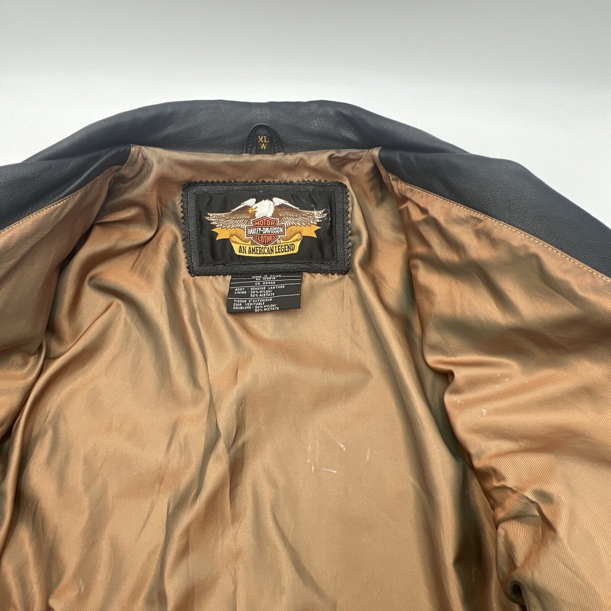 VTG 90'S HARLEY DAVIDSON EMBOSSED SIERRA ROSE LEATHER JACKET SIZE