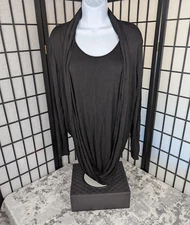 DG2 by Diane Gilman Womens Blouse XL Black