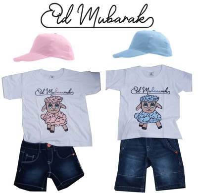 Eid Mubarak Tshirt Outfit Kinder Kleidung Bayram Mubarak Opferfest Eid Adha Ebay