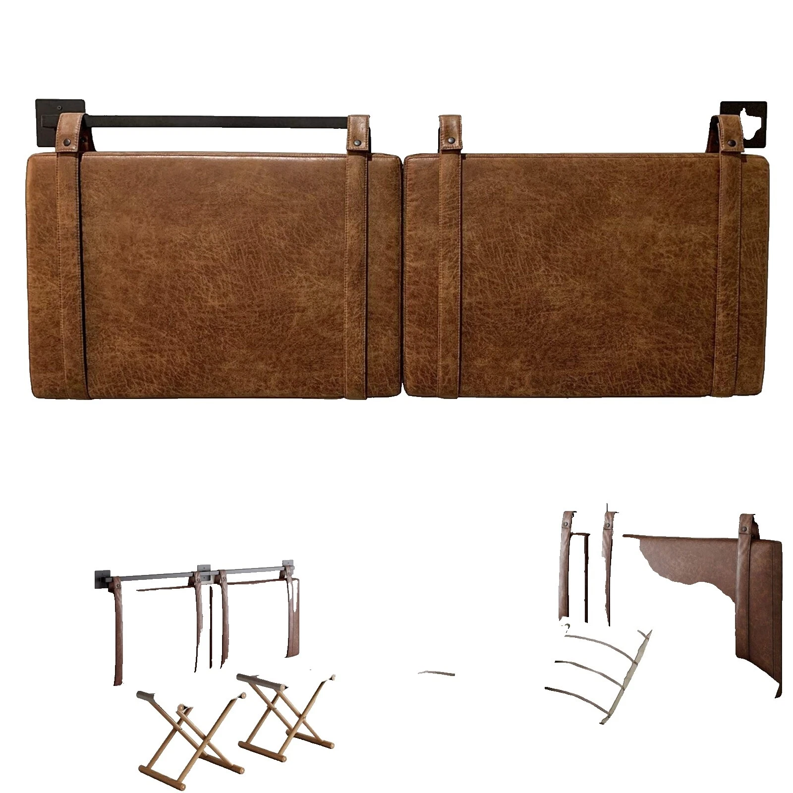 Cabeceros de cama de cuero Rústico/primitivo