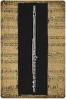 Flute Version 2 Metal Tin Sign Poster Painting Sign Funny Wall Vintage Art Decor
