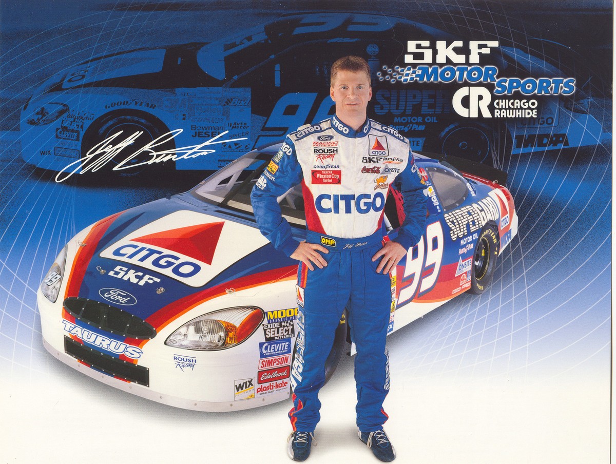 Jeff Burton 2001 Car Driver promo sponsor Picture SKF Motorsport