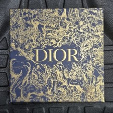 Boîte céleste DIOR 8,25" carrée marine + conteneur de rangement vide doré vacances 2022 neuve avec étiquette