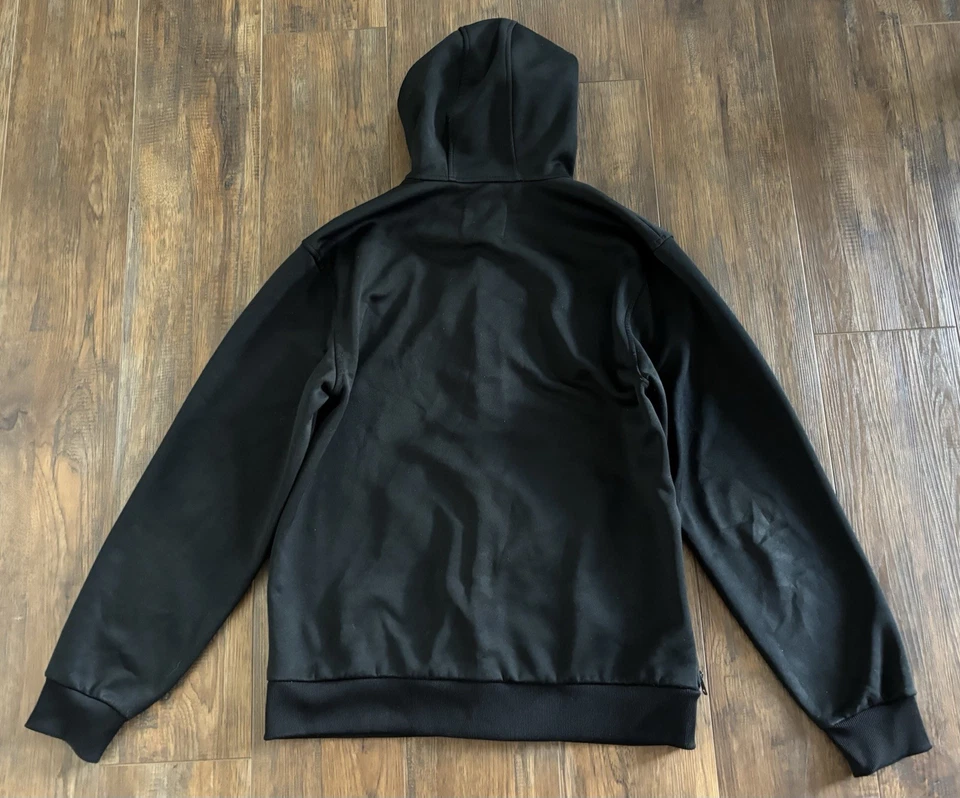 Burton MB Bonded DryRide Full-Zip Hoodie Jacket Spellout Snowboard Black Men's L - Image 2 of 4