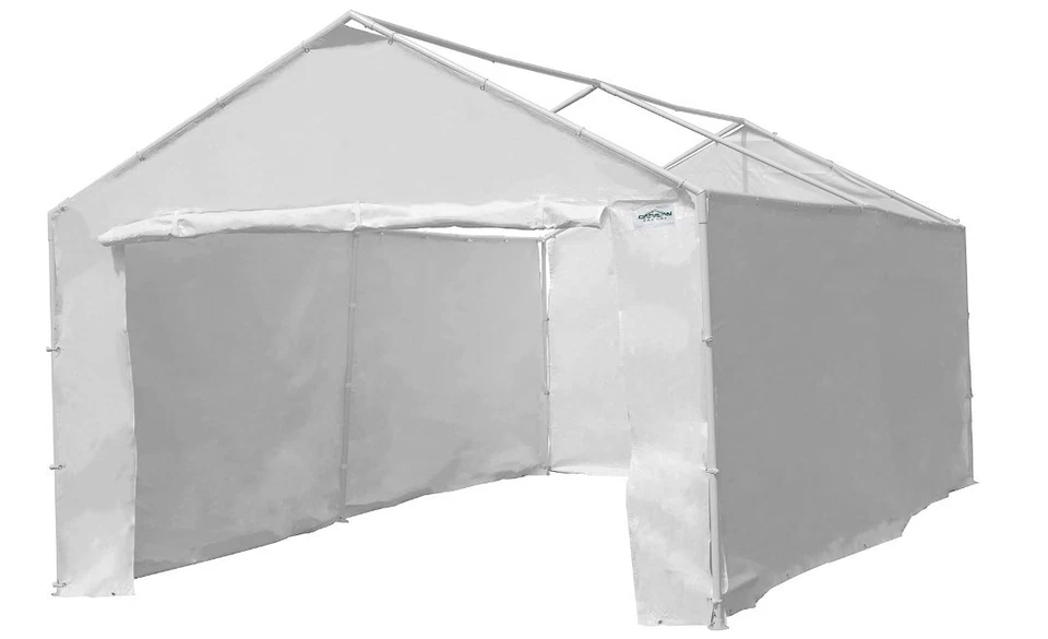 Kit de pared lateral con dosel 10 X 20 caravana cochera garaje recinto refugio tienda fiesta Foto 3 de 4