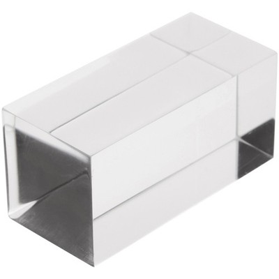 Plymor Clear Polished Acrylic Rectangular Display Block, 1'' H x 1'' W x 2'' D