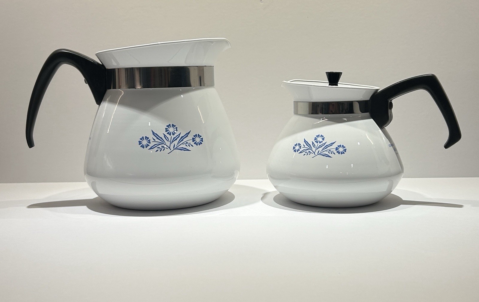 Corning Ware Blue Cornflower Coffee Pot Lot &ndash; 2‑Qt & 6‑Cup &ndash; For Display / Parts