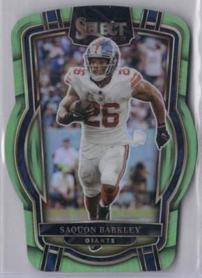 Saquon Barkley SP 2022 Panini Select Club Neon Green Die Cut 2/299 #226 Giants