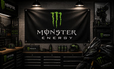 Monster Energy Wall Flag 3x5ft Polyester Garage Decors