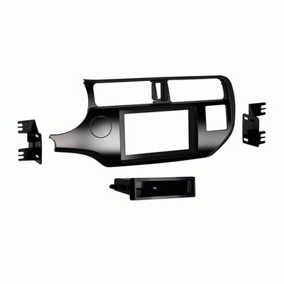 Radioblende Set Doppel DIN Autoradio für Kia Rio ab 2015 Klavierlack Metra 99-73