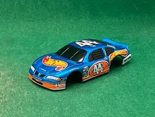 ORIGINAL TYCO PONTIAC STOCK CAR BODY HOT WHEELS # 44 METALLIC BLUE, NEW UNUSED
